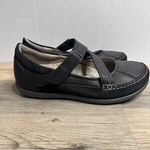 Ecco Womens Cayla Mary Jane Shoes Flats Comfort Leather Work Shoes Size 36 5-5.5